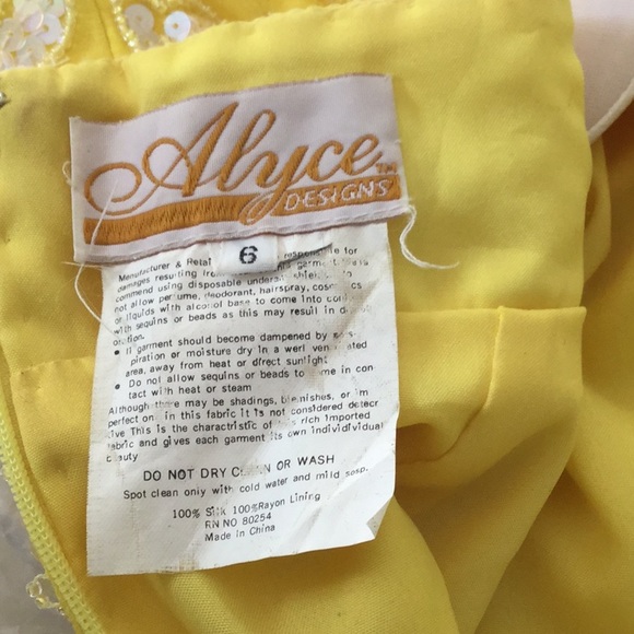 Silk chiffon evening gown - Picture 7 of 7